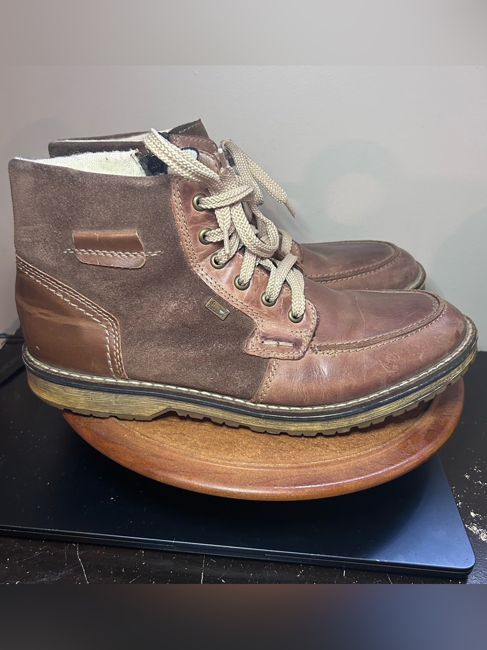 Rieker Men’s Brown Leather Suede RiekerTEX Lined Ankle Boots EU 42 US 9
